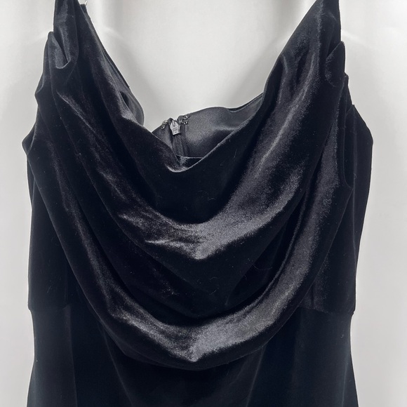 Revelry Dress Womens 12 Black Skye Velvet Maxi Elegant Sleeveless Cowl Neck - Picture 3 of 13